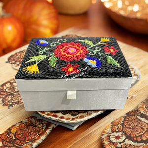 Caja de Joyería con Cuentas de Mandala Hecha a Mano, Estuche de Almacenamiento de Joyas de MDF con Arte Geométrico, Suministro al por Mayor de Fábrica Personalizado - Product Image 4