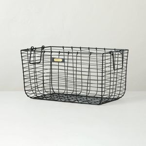 Cesta de Almacenamiento de Alambre Metálico Geométrico Moderno, Portafrutas Negro para Organizar la Encimera de la Cocina - Product Image 4