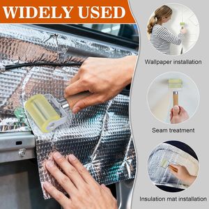 Rodillo para Aislamiento Acústico Automotriz de Goma PU con Mango de Madera, Protector Térmico para Instalación de Alfombrillas de Audio para Coche, Panel Insonorizante - Product Image 5