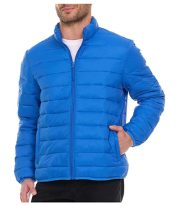 Veste d'hiver épaisse en duvet, design personnalisé avec patchwork noir sur le devant, coupe-vent et imperméable, streetwear unisexe - Product Image 3