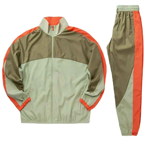 Survêtement tendance d'été pour homme, coupe-vent décontracté à capuche, écoresponsable, avec logo personnalisé, pantalon de jogging respirant à taille élastique - Product Image 1