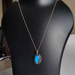 Natural Labradorite Oval Cut Gemstone Pendant 19x14MM 14K Gold Fine Jewelry Pendant For Women Premium Fashion Jewelry Wholesale - Product Image 4