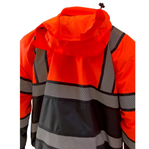 Durable Hi Vis Reflective <b>Jacket</b> Safety Workwear Waterproof Breathable for Construction Road <b>Workers</b> Industrial - Product Image 6
