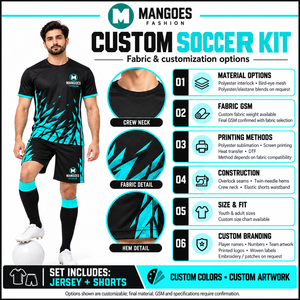 Conjunto de Camiseta de Fútbol Personalizada para Hombre, Uniforme de Fútbol de Secado Rápido, Equipación de Entrenamiento con Estampado del Club, Ropa Deportiva de Manga Corta - Product Image 6