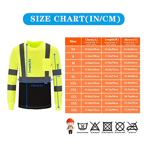 Chemises de travail, chemises de sécurité réfléchissantes, haute visibilité, manches longues, réfléchissantes classe 2, chemises de sécurité réfléchissantes haute visibilité - Product Image 4