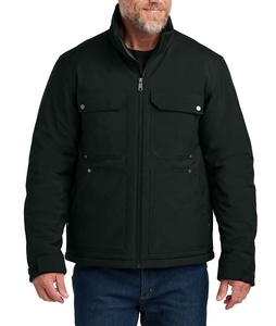 Veste de travail d'hiver pour homme avec fermeture éclair, en toile respirante, personnalisable, épaisse, style ouvrier - Product Image 3