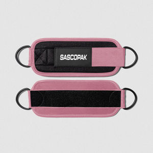 Correas de Tobillo con Doble Anillo en R para Máquina de Poleas, para Ejercicios de Piernas y Glúteos, con Acolchado de Neopreno Suave y Logotipo Personalizado - Product Image 3