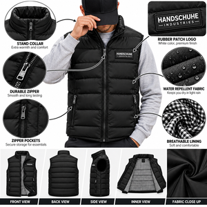 Chaleco acolchado brillante sin mangas para invierno, con logo personalizado, impermeable, brillante, el mejor producto, chaleco acolchado para hombre - Product Image 4