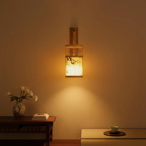 Lampes murales en bambou faites à la main de luxe pour la maison, le bureau, l'hôtel, le restaurant, décoration intérieure, éclairage ambiant chaleureux - Product Image 1