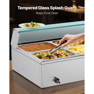 1500 commerciale elettrico in acciaio inox scaldabagno 6X1/2 dimensioni zuppa a baginello per Buffet mestoli forati per la ristorazione calda - Product Image 4