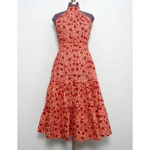 Customized Summer Floral Midi Dress Natural Cotton Sleeveless Soft and Comfortable <b>Sweet</b> Eco-Friendly Women's Dress - Product Image 1