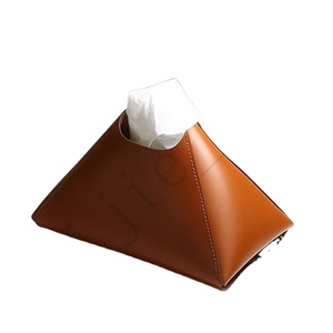 Porta Cajas de Pañuelos de Cuero, Moderno Dispensador de Toallas de Papel Decorativo para Baño, Auto, Oficina, Decoración del Hogar - Product Image 1