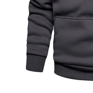 <b>Men's</b> Solid <b>Grey</b> Pullover Hoodie Raglan Sleeve Drawstring Kangaroo Pocket Casual Winter <b>Sweatshirt</b> - Product Image 5