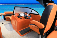 Bateau ponton de la série sportive KINOCEAN, bateau de villégiature haut de gamme, confort luxueux, pont spacieux, embarcation nautique