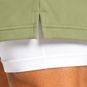 Shorts double couche pour hommes, style athlétique moderne, poches élastiques à la taille, cordon de serrage à la taille et logo imprimé sur le devant, décontracté et athlétique - Product Image 6