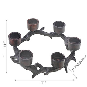 Support de bougies en forme de bois de cerf de Noël avec 3 piliers, en fer, décoration d'intérieur, chandelier en métal durable - Product Image 5