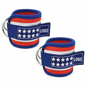 Tobillera con Anillo en D Personalizable para Levantamiento de Pesas en Gimnasio, Material de Algodón/Poliéster, Correa Ajustable, Antideslizante, Protección Profesional - Product Image 1
