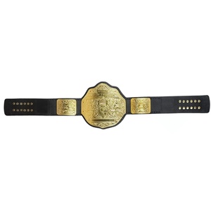 Wholesale Big Gold World Heavyweight Championship Title Belt Metal Plates Full length Genuine Leather Champions Belt - Product Image 1