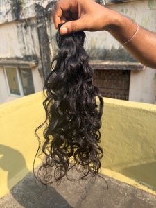 Extensions de cheveux humains vierges bouclés profonds non traités de haute qualité, 24 pouces, provenant du sud de l'Inde, en lots - Product Image 5