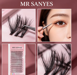 Extensions de cils personnalisables Mr Sanyes, best-seller, de haute qualité, effet naturel, souples et légers, idéales pour les photos de remise de diplôme - Product Image 6
