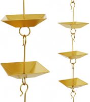 Chaîne de pluie décorative d'extérieur la plus vendue, en métal, pour remplacement de gouttière, pour jardin, taille, forme et couleur personnalisables