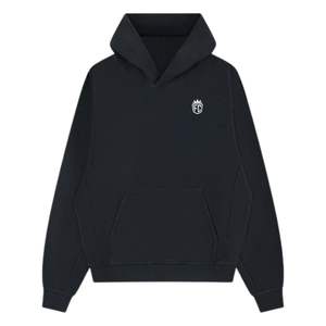 Sudadera con Capucha Gruesa y Acanalada para Hombre, Sudadera Negra Cómoda y Acogedora con Bolsillo Delantero, Sudadera de Primera Calidad para Hombre - Product Image 1