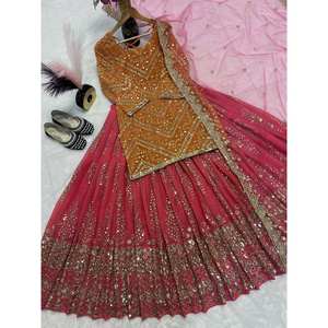 Ensemble de robes de soirée styliste fantaisie avec bordure séquentielle pour les fêtes - Product Image 2