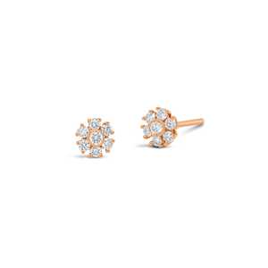 Pendientes de Diamantes Cultivados en Laboratorio con Corte Redondo Floral, Elegantes Pendientes de Flor Hechos a Mano de 0.66 Quilates F/VS para Mujer, Regalo de Joyería para Cumpleaños - Product Image 4