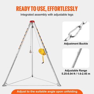 Kit Treppiede per Spazi Confinati da 8 Piedi con Cavo da 98 Piedi e Protezione Anticaduta da 32,8 Piedi per Operazioni di Soccorso - Product Image 5