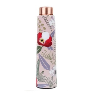 Royal Arabesque Copper Water <b>Bottle</b> <b>Vintage</b> Pattern Portable Travel Drinkware With Lid - Product Image 5