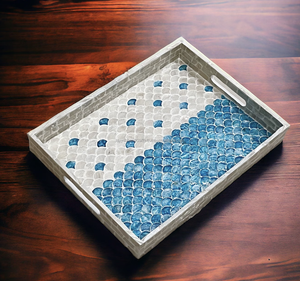 Nuevo artículo Rectángulo Madre de perla Incrustación Bandeja para servir Bandeja DE MESA DE CAFÉ Vajilla decorativa - Product Image 1