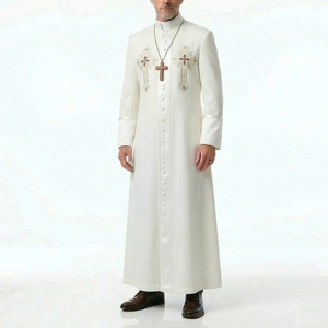 Túnica Litúrgica Premium Personalizada para Sacerdotes y Clérigos, Bordada, Transpirable y Cómoda, Vestimenta Eclesiástica - Product Image 1