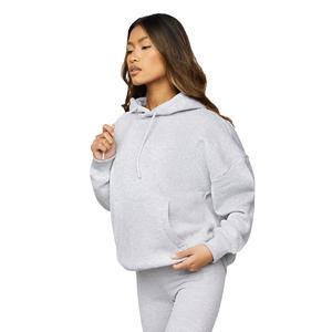 Vente en gros de qualité supérieure 100% coton tech polaire pull à capuche pour femmes broderie personnalisée logo bouffée imprimé sweat à capuche court - Product Image 1