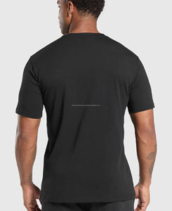 T-shirt de compression léger pour homme, confortable et respirant, 100 % coton, col rond, manches courtes, séchage rapide, lettrage tissé - Product Image 6