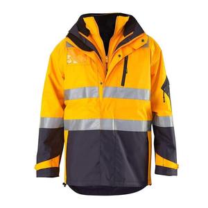 High Visibility Waterproof Reflective Safety <b>Jacket</b> Men Winter <b>Work</b> Wear Industrial Heavy Duty Hi Vis <b>Construction</b> - Product Image 2