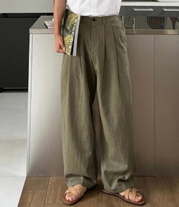 Pantalon décontracté pour homme taille mi-haute 100% coton léger coupe droite avec braguette zippée respirant écologique poches latérales - Product Image 4