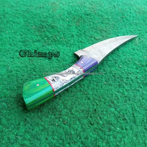 Cuchillo de Caza de Acero de Damasco de Grado Industrial Hecho a Mano, Personalizable OEM, Hoja Fija, Mango de Madera, Garantía de 3 Años - Product Image 5