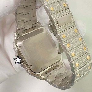 Montres automatiques mécaniques japonaises ZAWO HOUSE en acier inoxydable avec cadran en verre et bracelet en silicone, serties de diamants moissanite, pour unisexe - Product Image 5