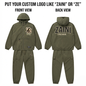Chaqueta Deportiva Casual de Invierno para Hombre ZAINI ZI-176, 145 GSM, Poliéster Taslan Premium, Azul Sólido, Transpirable, con Capucha y Logotipo Frontal - Product Image 1