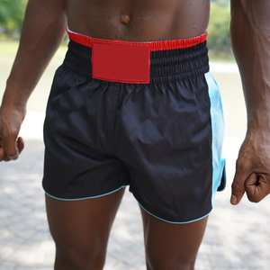 Pantalones Cortos de Muay Thai de Buena Calidad, Color Negro, para Entrenamiento, Fitness, Lucha, MMA, Mauy Thai, Kickboxing, Precio Económico - Product Image 2