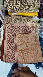 ผ้าห่มชายหาดพิมพ์ลายดอกไม้สวยงามทันสมัย ทำมือด้วยเทคนิคการพิมพ์บล็อกแบบคัดดี ผ้าฝ้าย 100% เหมาะสำหรับปิกนิก - Product Image 6