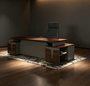 Escritorio Ejecutivo Moderno y Duradero Hipboard V-TCD 2426 (E) con Superficie de Madera, Muebles de Oficina, Independiente, para Oficina en Casa - Product Image 1