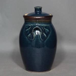Deep Navy Gloss <b>Storage</b> Canister Dual Handle Design Secure Lid Freshness Lock Durable Finish Elegant <b>Kitchen</b> <b>Storage</b> - Product Image 5