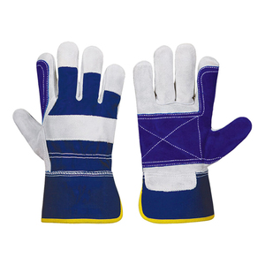 New Trending Product Customized Color Cowhide Leather Safety Working <b>Gloves</b> Anti-Impact Industry Work Waterproof Rigger <b>Gloves</b> - Product Image 1