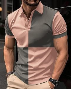 เสื้อโปโลผู้ชาย OEM สกรีนโลโก้ตามสั่ง รุ่น 2027 ลำลอง คอปก สีตัดต่อ ทรงเข้ารูป สำหรับฤดูร้อน เสื้อกอล์ฟ ผ้าคอตตอน/โพลีเอสเตอร์ผสม 220 GSM - Product Image 6