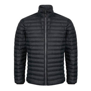 Stand Collar Custom Logo Winter New Puffy <b>Men</b> Oversize Bubble Coat Warm Puffer Down <b>Jacket</b> With Pockets with Low MOQ - Product Image 1