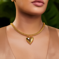 E-032-260-068G SmileJoyas Fashion Colliers ras du cou unisexes en acier inoxydable 316L, alliage de zinc, plaqué or, résistants et durables