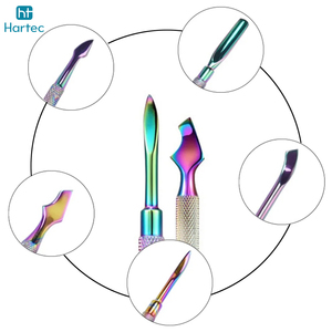 Outil professionnel double embout en acier inoxydable pour retirer le vernis gel, repousse-cuticules, fournitures de manucure et nail art, logo personnalisé, vente en gros - Product Image 2