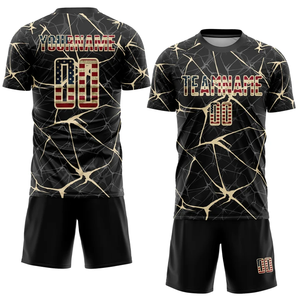 เสื้อฟุตบอลแบบแห้งเร็วเป็นมิตรกับสิ่งแวดล้อม ผลิตตามสั่งขายส่ง OEM ผ้าโพลีเอสเตอร์ 100% สำหรับสโมสรและทีม - Product Image 2
