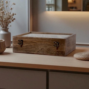 Wooden Watch Box for Men Timepiece Storage Jewelry Organizer <b>Display</b> <b>Case</b> 12-Slot - Product Image 3